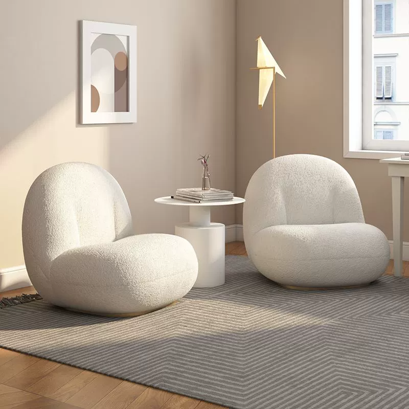 XXY-363  Leisure chair    Creative little chubby Netflix single lamb's wool chair sofa chair