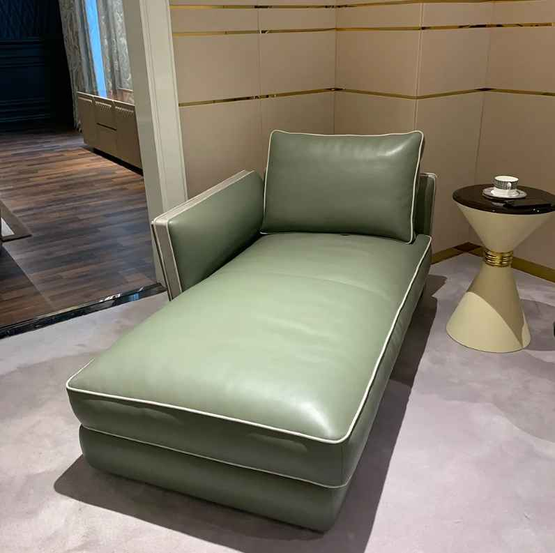 Antique Bronze Metal Finish Chaise Lounge Sofa W011SF10 Visionnaire style Bastian Dual Lounge chair Recliner Sofa