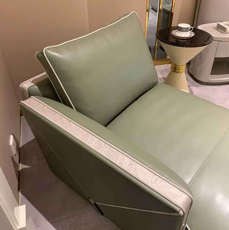 Antique Bronze Metal Finish Chaise Lounge Sofa W011SF10 Visionnaire style Bastian Dual Lounge chair Recliner Sofa