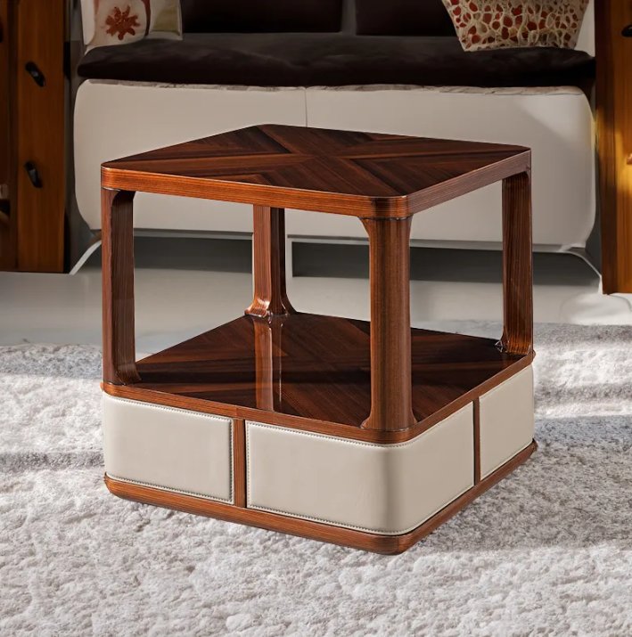 Elegant Living Room Wood Veneer Corner Table: A Stylish Focal Point W010H6D Bentley Coffee Table Tea table Coner table