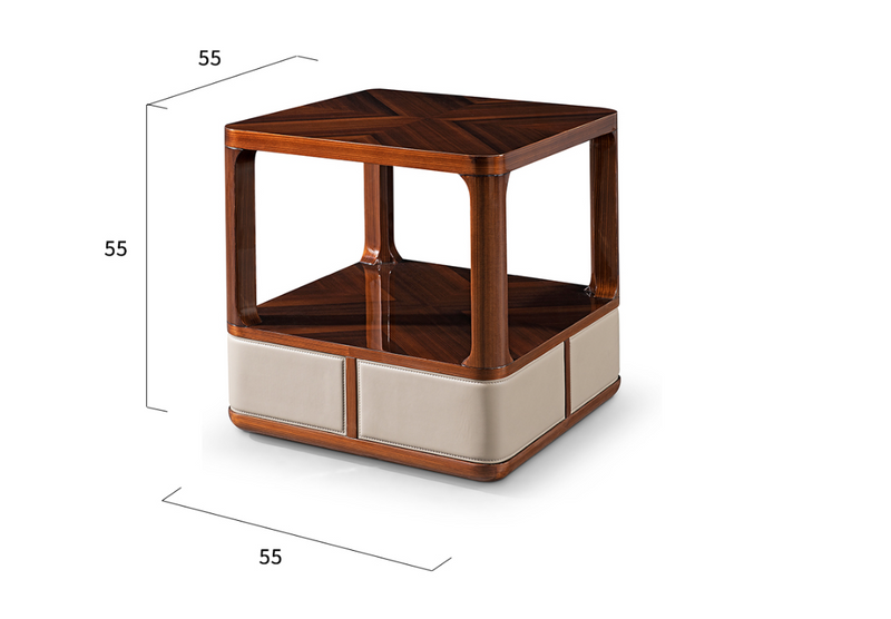 Elegant Living Room Wood Veneer Corner Table: A Stylish Focal Point W010H6D Bentley Coffee Table Tea table Coner table