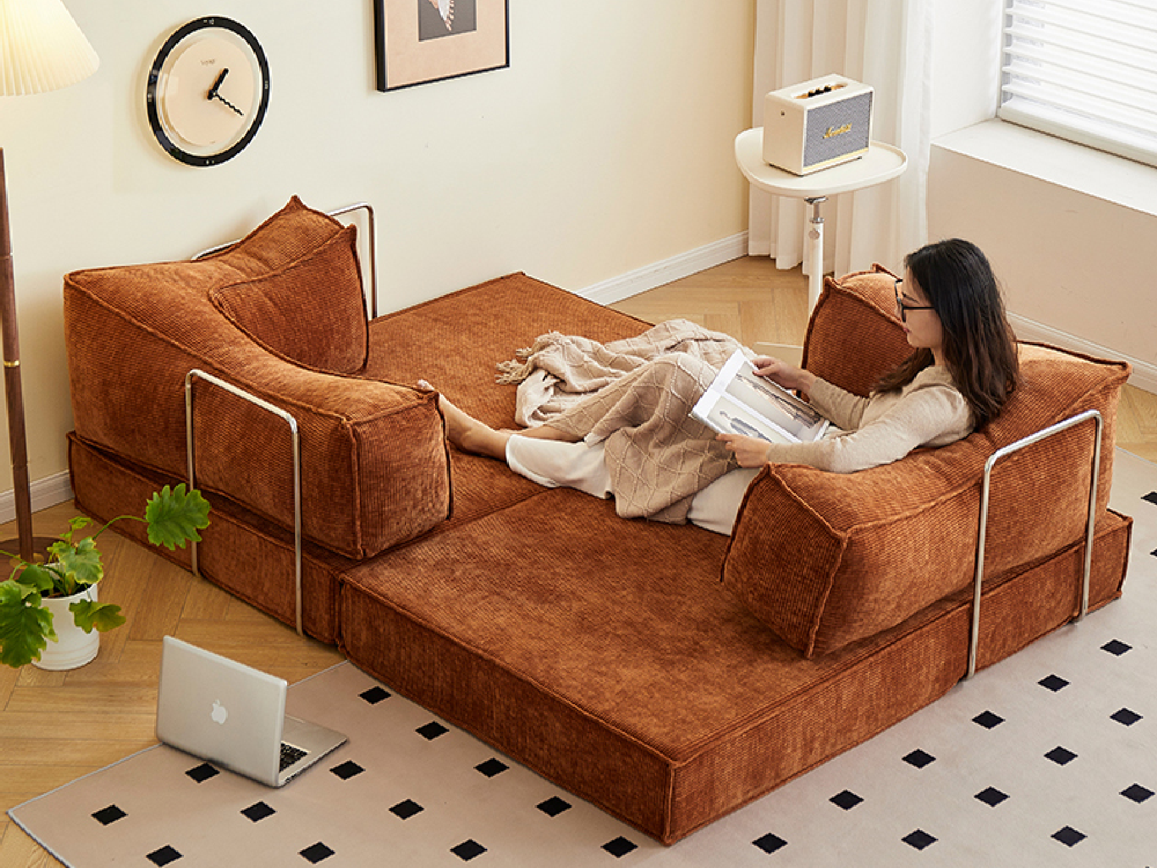 Teddy Sofa - A Vintage Folding Sofa Bed with Modular Design