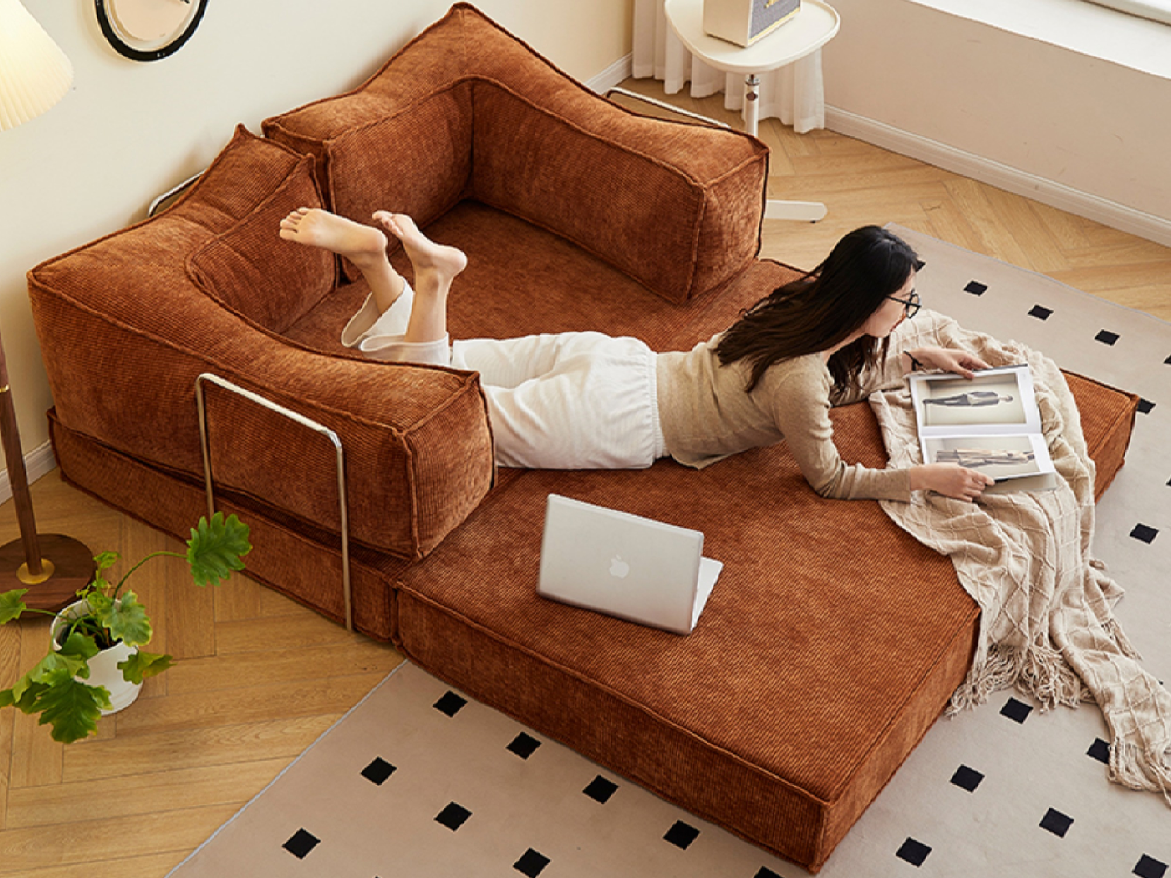 Teddy Sofa - A Vintage Folding Sofa Bed with Modular Design