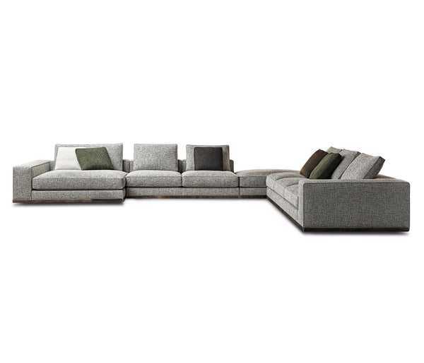 West Luxury Modular Sofa with Ergonomic Saddleback and Goose Down Cushions - Hexagonal Chaise Highlight 01777 Sofa