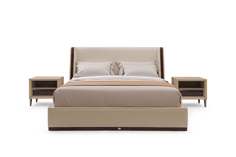 High Classic Leather Bedroom Nightstand W008B11 Bentley bedside table