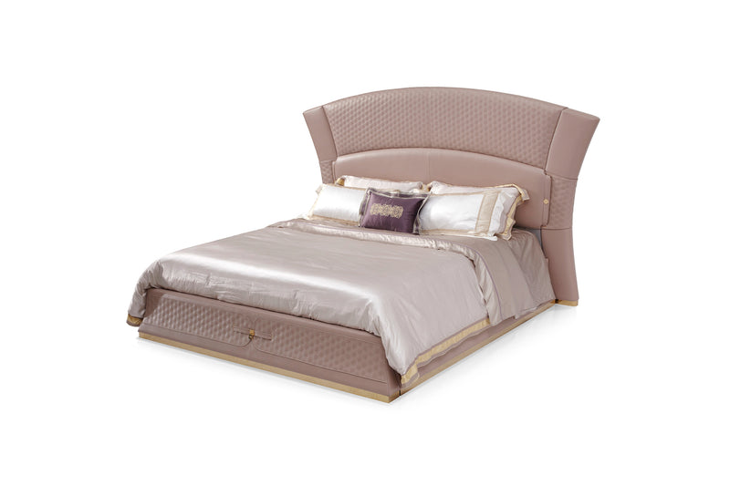 High-Quality Modern Bedroom Bed: Luxury Blend of Fabric Leather W002B10 Bentley Bed