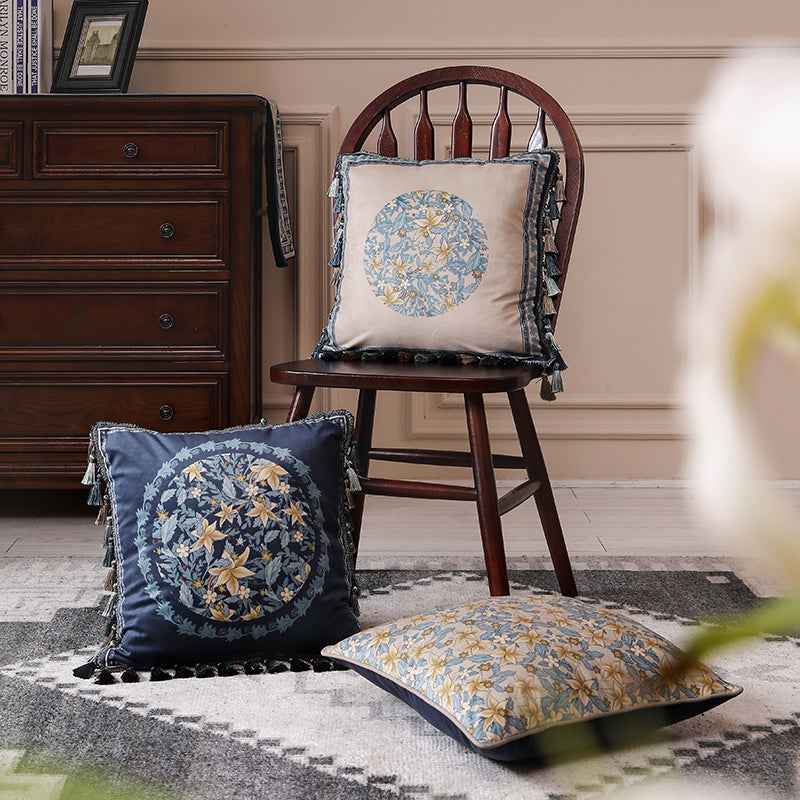 French Throw pillow cushion light luxury headrest car waist pillow