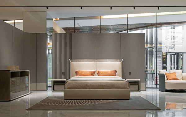 Luxury Leather Set Bed Design Bedroom Modern Bed W015B10 Bentley Bed