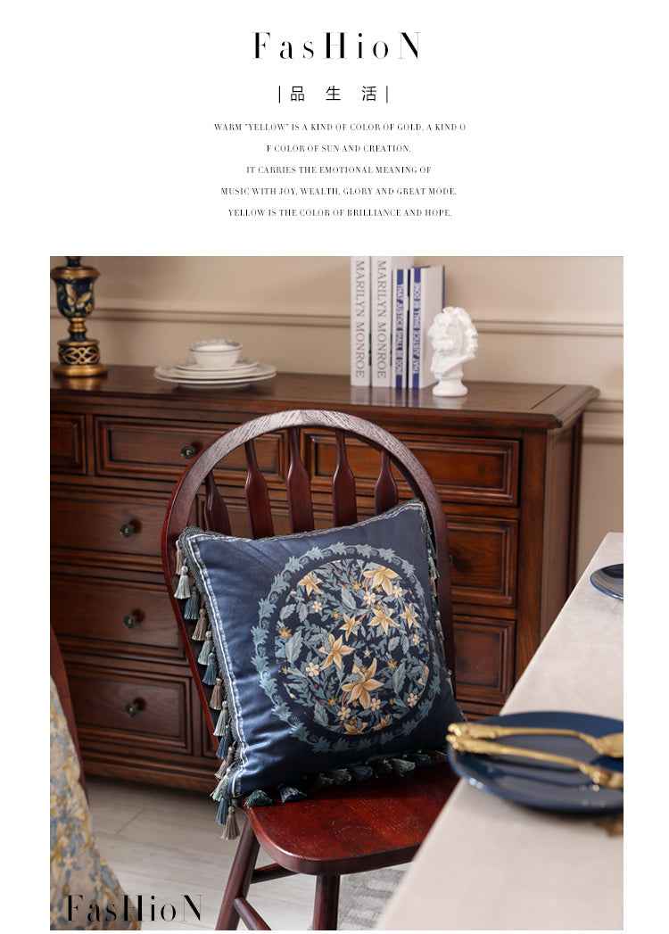 French Throw pillow cushion light luxury headrest car waist pillow