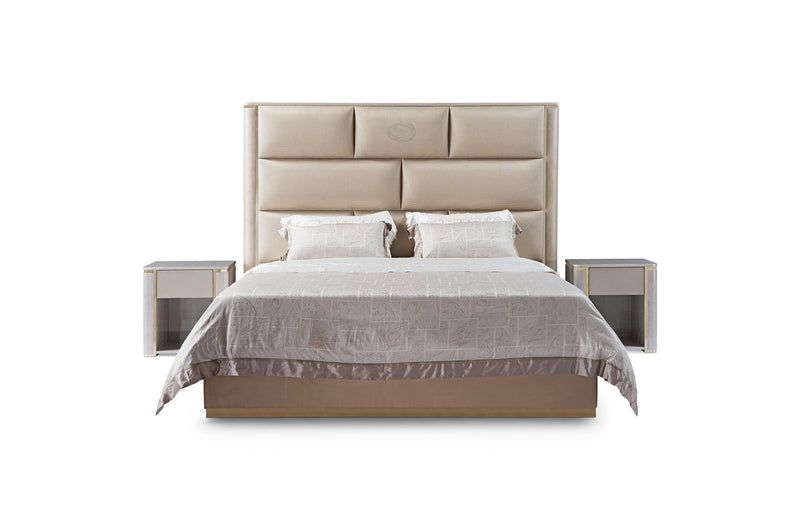 Latest Bedroom Furniture Design Upholstered Modern Leather Bed W009B10 Bentley Bed