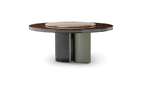 Modern Italian stainless steel base marble dining table W008D1 Bentley Dining Table