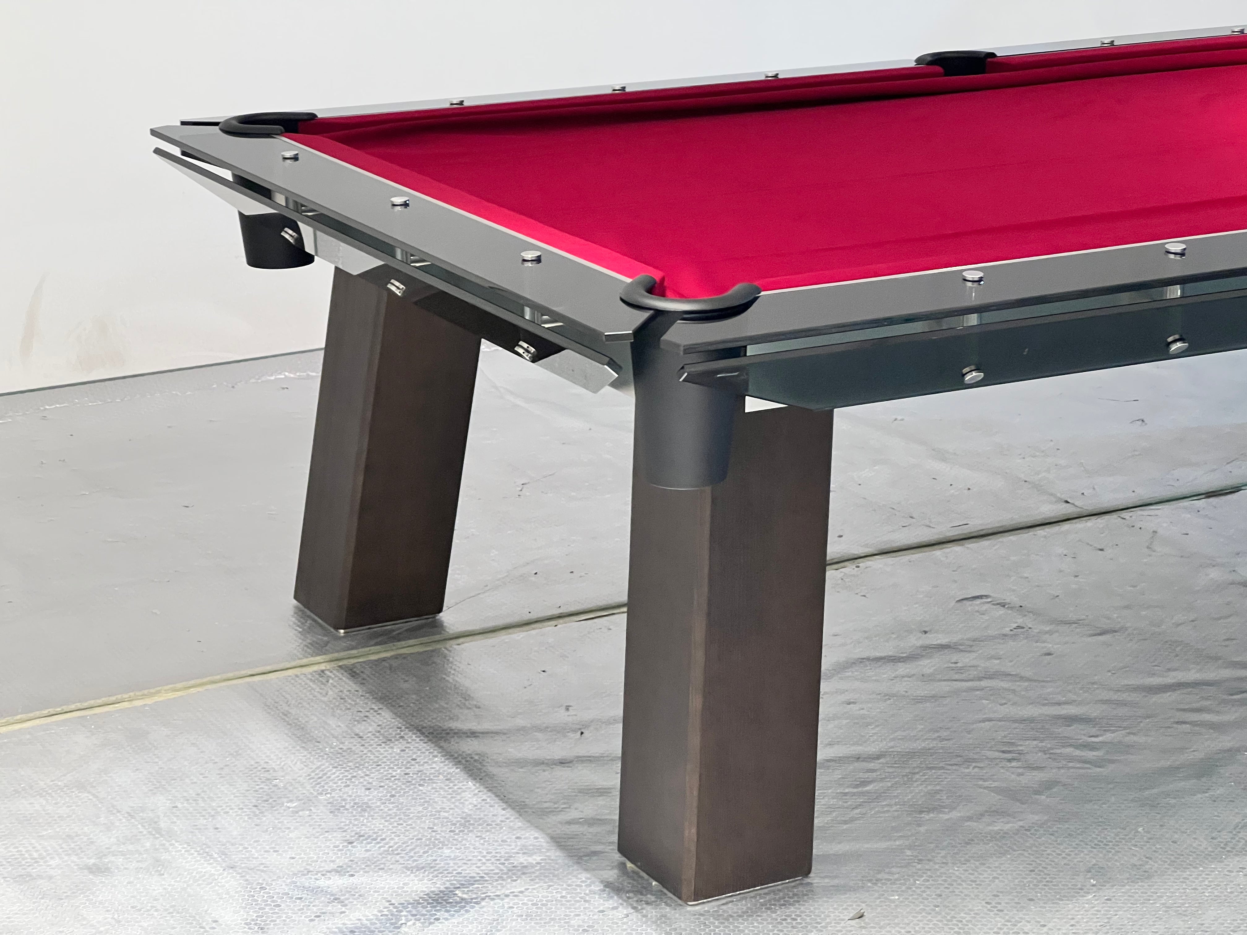 CRYSTAL GLASS POOL TABLE Entertainment Furniture