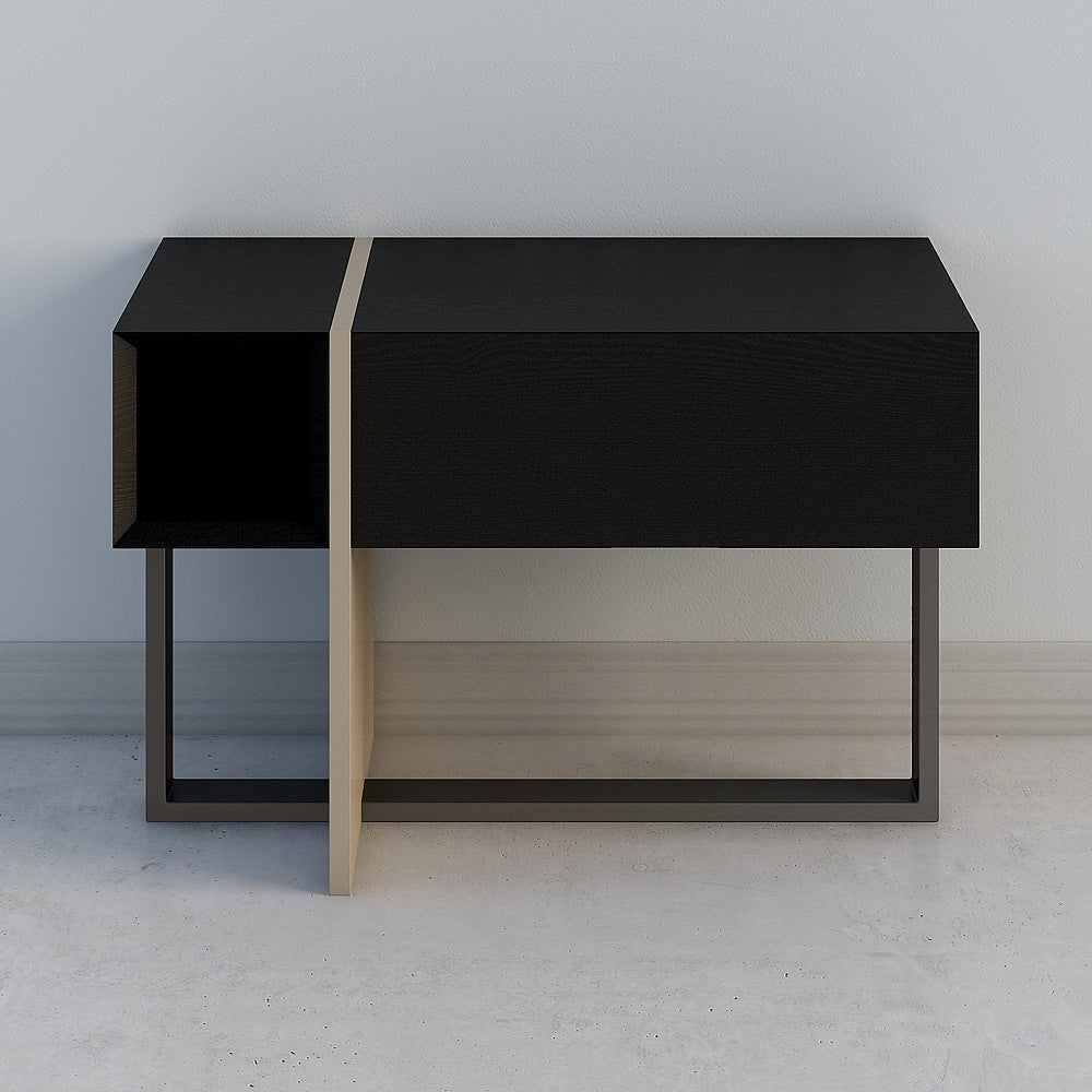 Sleek Black HX-1862-2  Bedside Cabinet VV