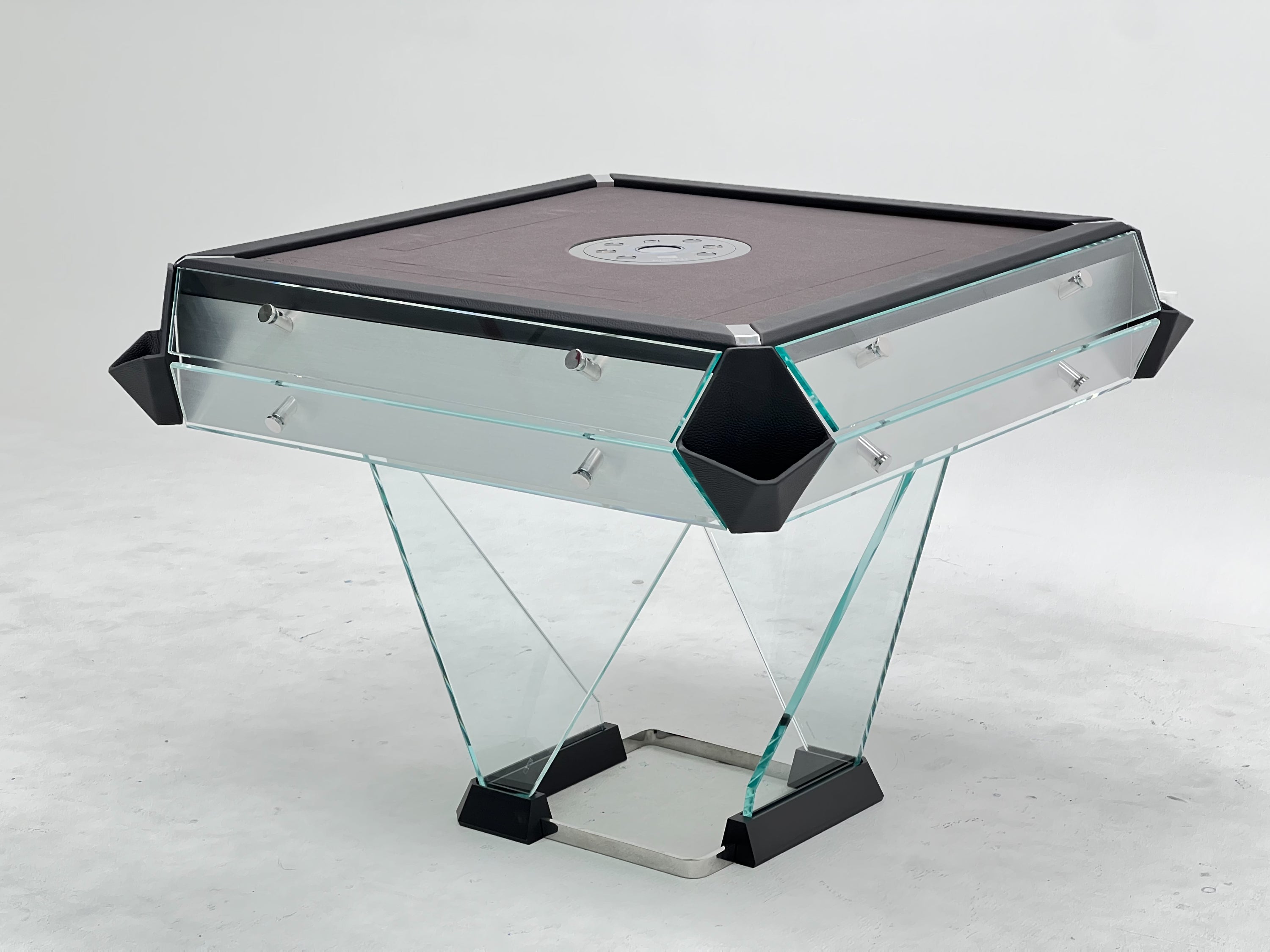 CRYSTAL GLASS AUTOMATIC MAHJONG TABLE
