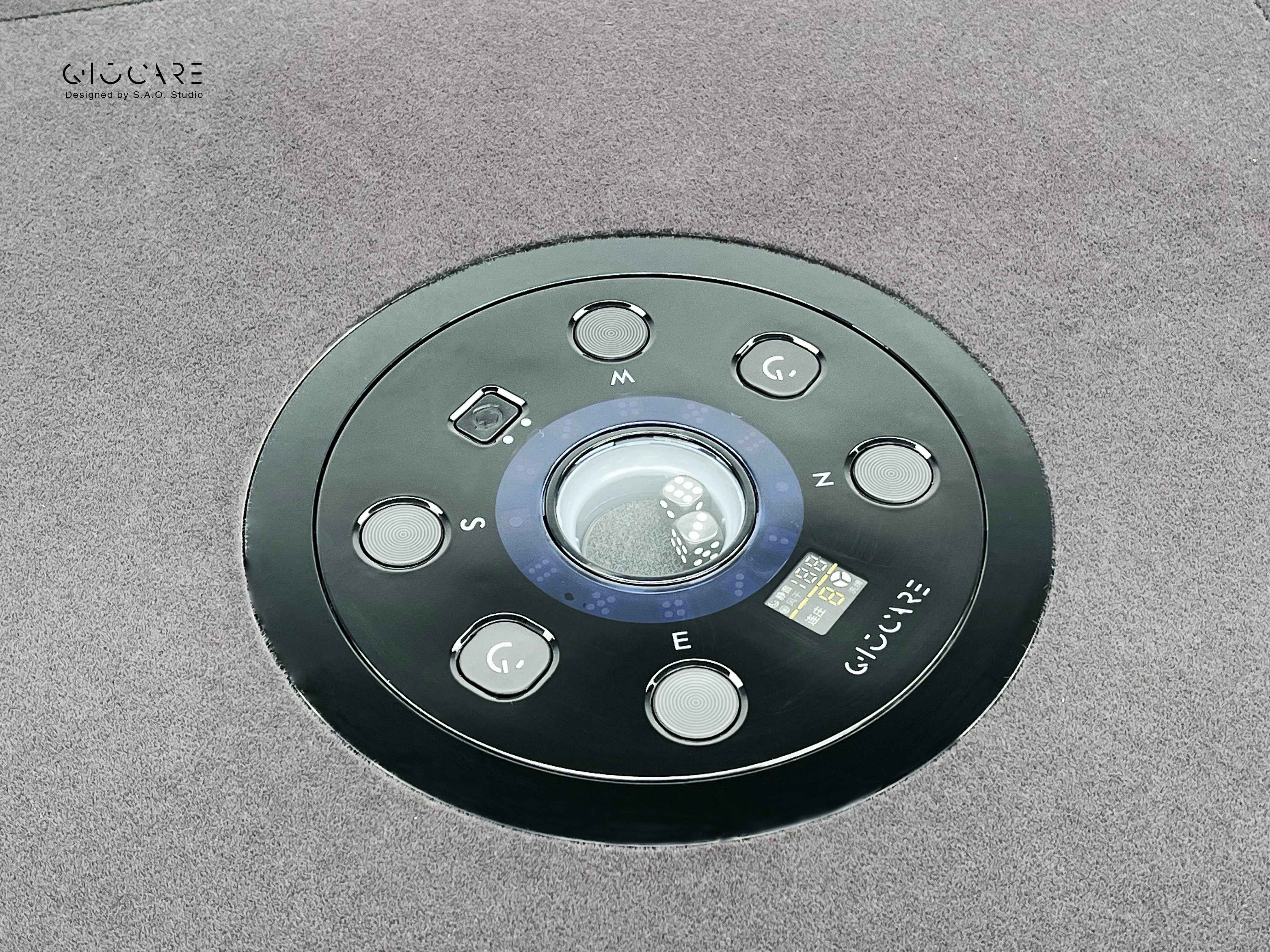 CRYSTAL GLASS AUTOMATIC MAHJONG TABLE