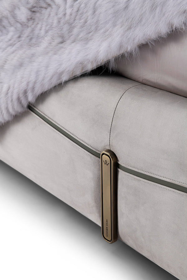 Minimalist bedroom design upholstered modern leather bed W011B10B Bentley Bed