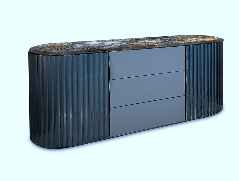Blue Jade Marble Sideboard W018D7 Bentley Wine Cabinet Sideboard chest of drawers