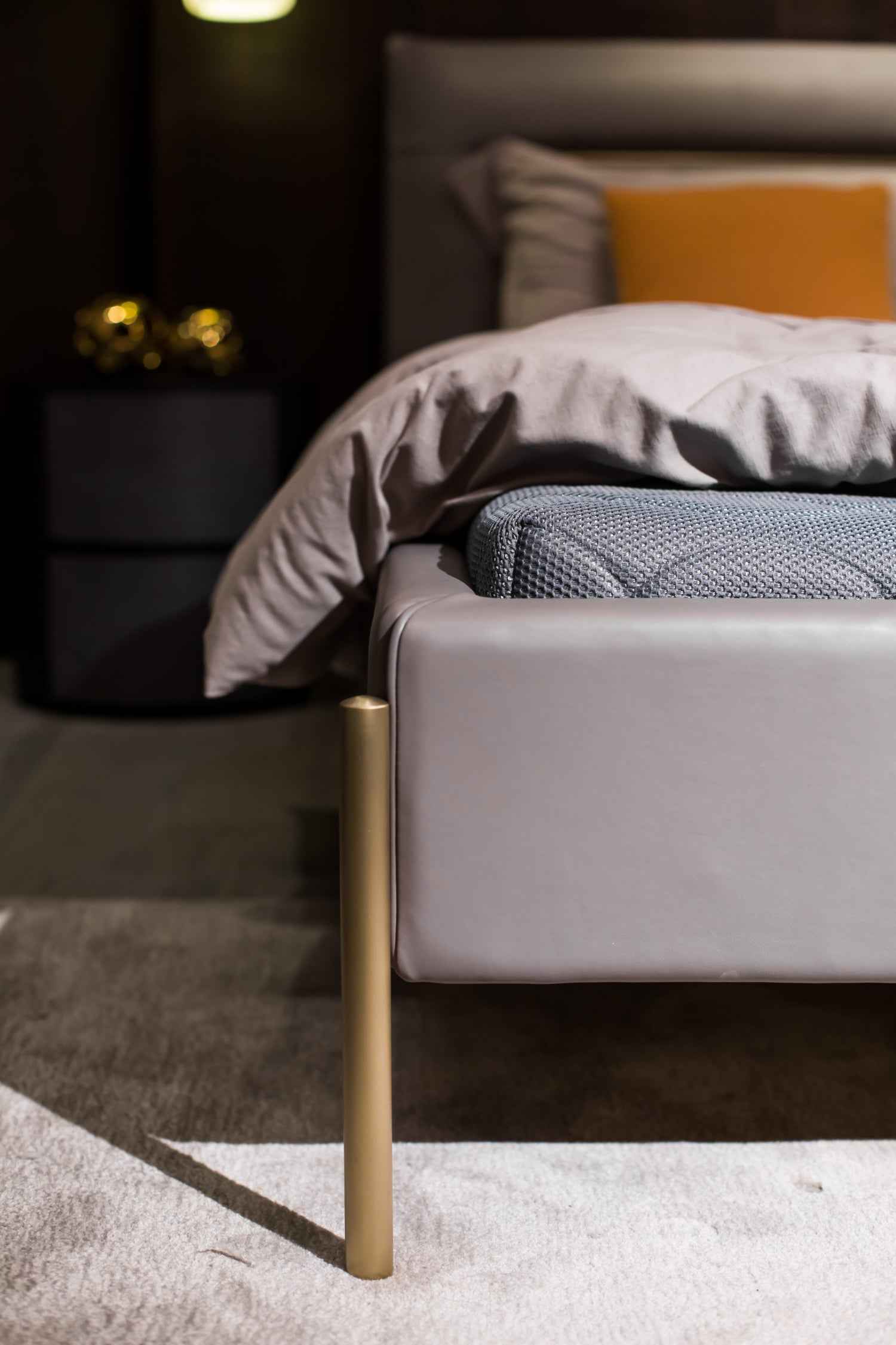 Premium Italian Minimalist A45 Full Leather Bed Set KB-VVCASA-BED-VX3-2018-1 Bed