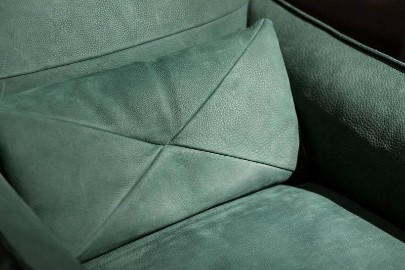 Italian minimalist AA49 all-leather green lounge chair VE5-2019 Lounge chair