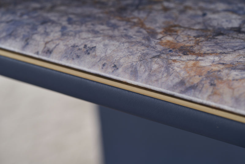 Italian minimalist style top marble dining table DA3-061-1 Long dining Table