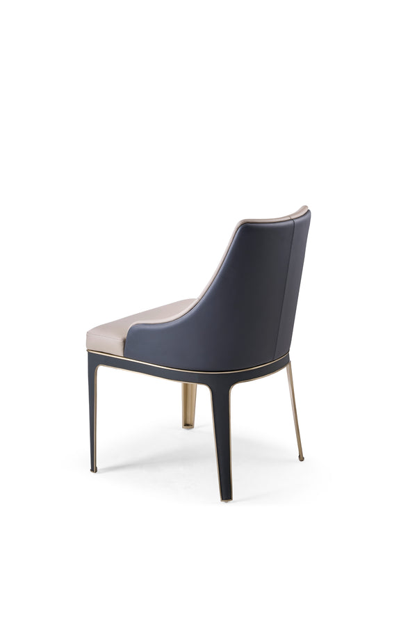Italian minimalist style full leather + microfiber dining chair DB5-061-1 dining chair