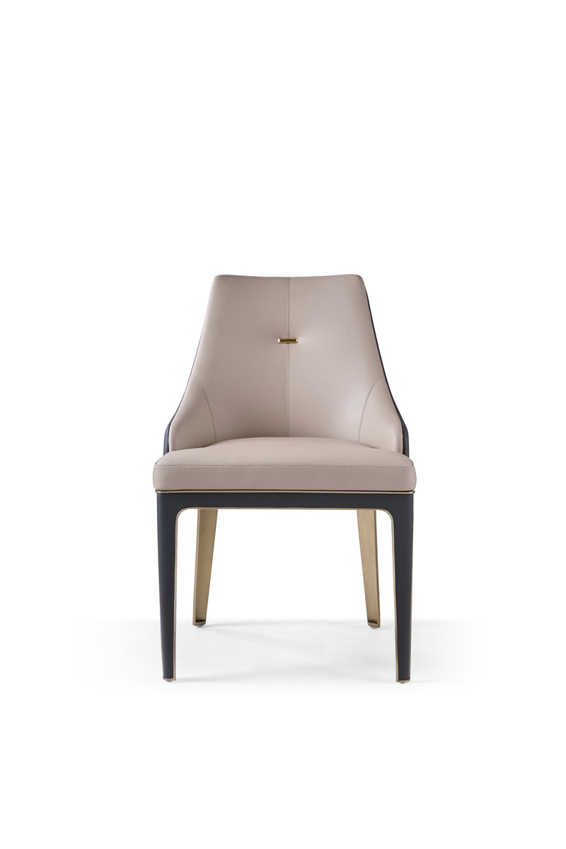 Italian minimalist style full leather + microfiber dining chair DB5-061-1 dining chair