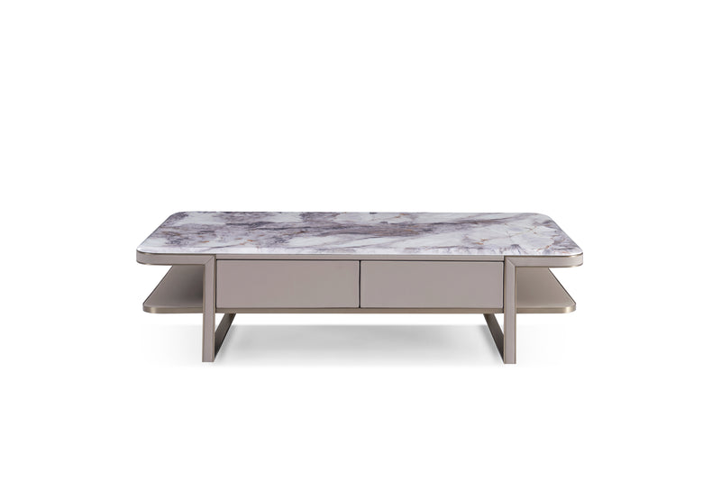 Light Luxury Square Marble Double-decker DC3-053-1  Coffee Table DD