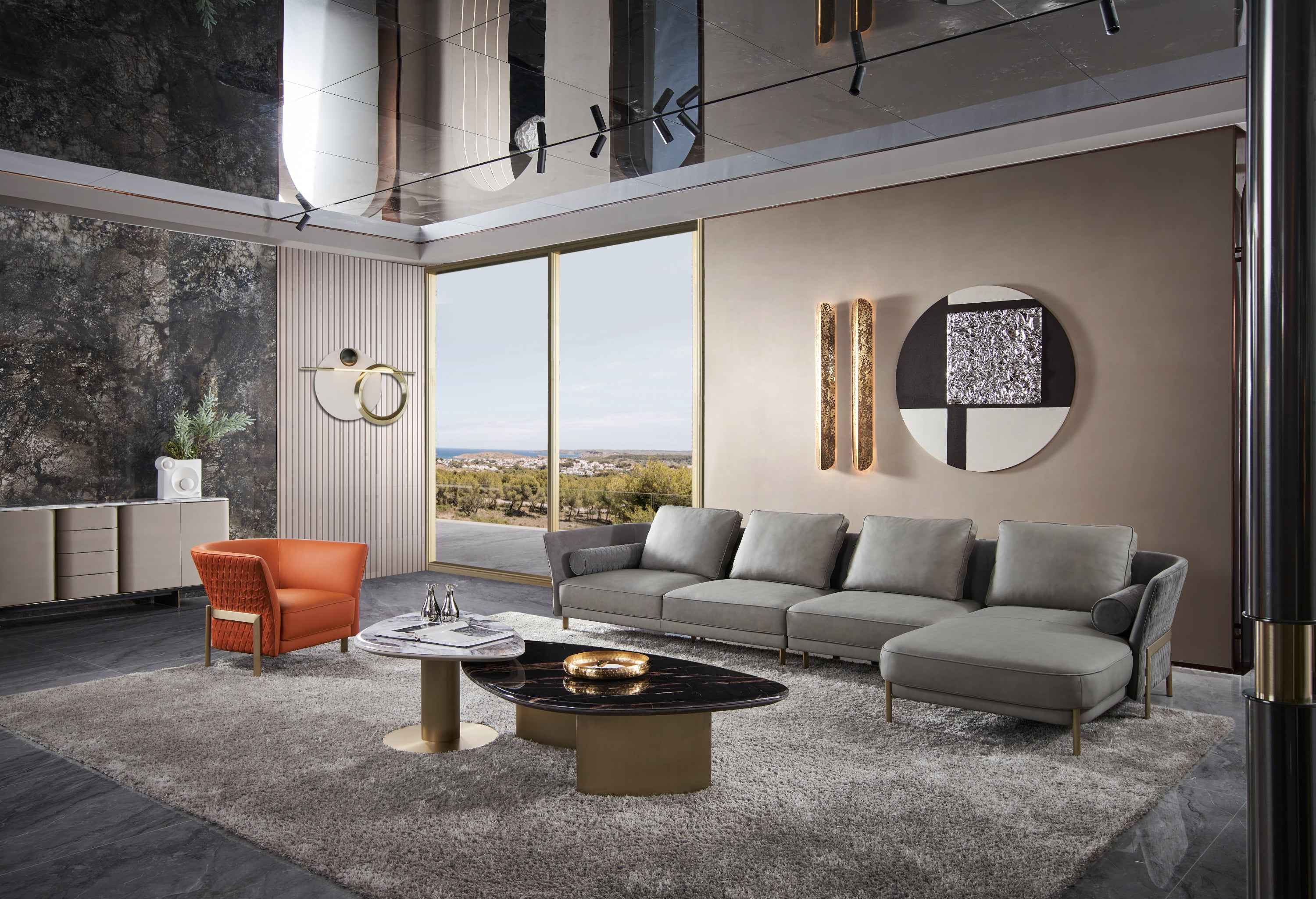 Italian minimalist style sofa DJ3-059 Sofa