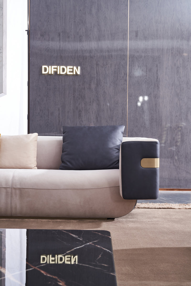 Italian minimalist A66 leather sofa DJ5-051 Sofa