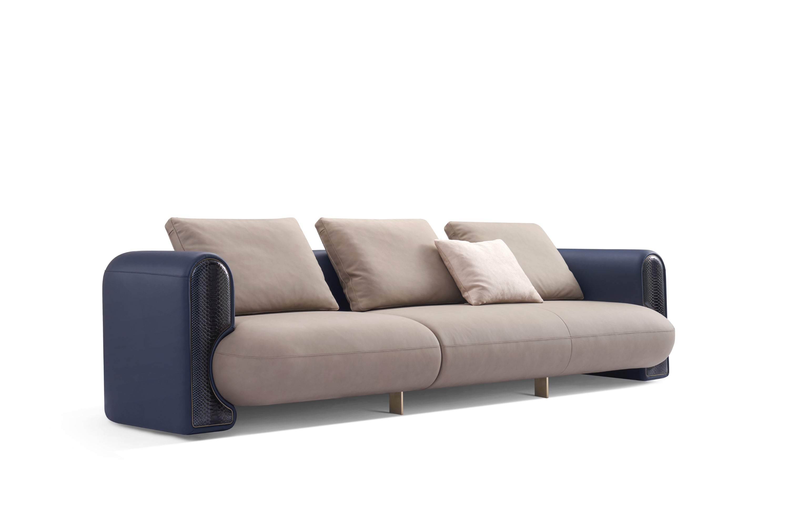 Italian minimalist AB04 leather sofa DJ5-052 Sofa DD