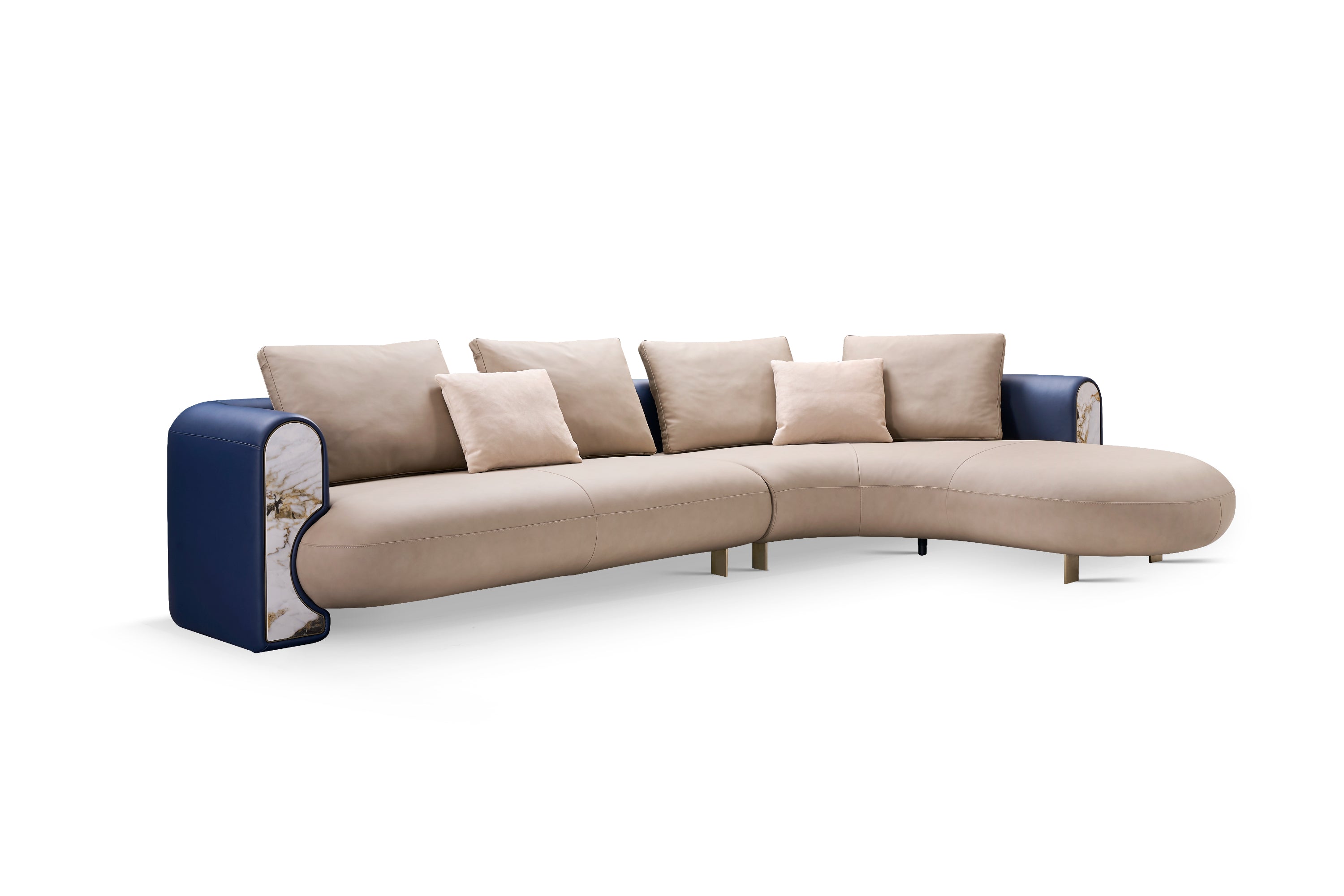 Italian minimalist AB04 leather sofa DJ5-052 Sofa DD