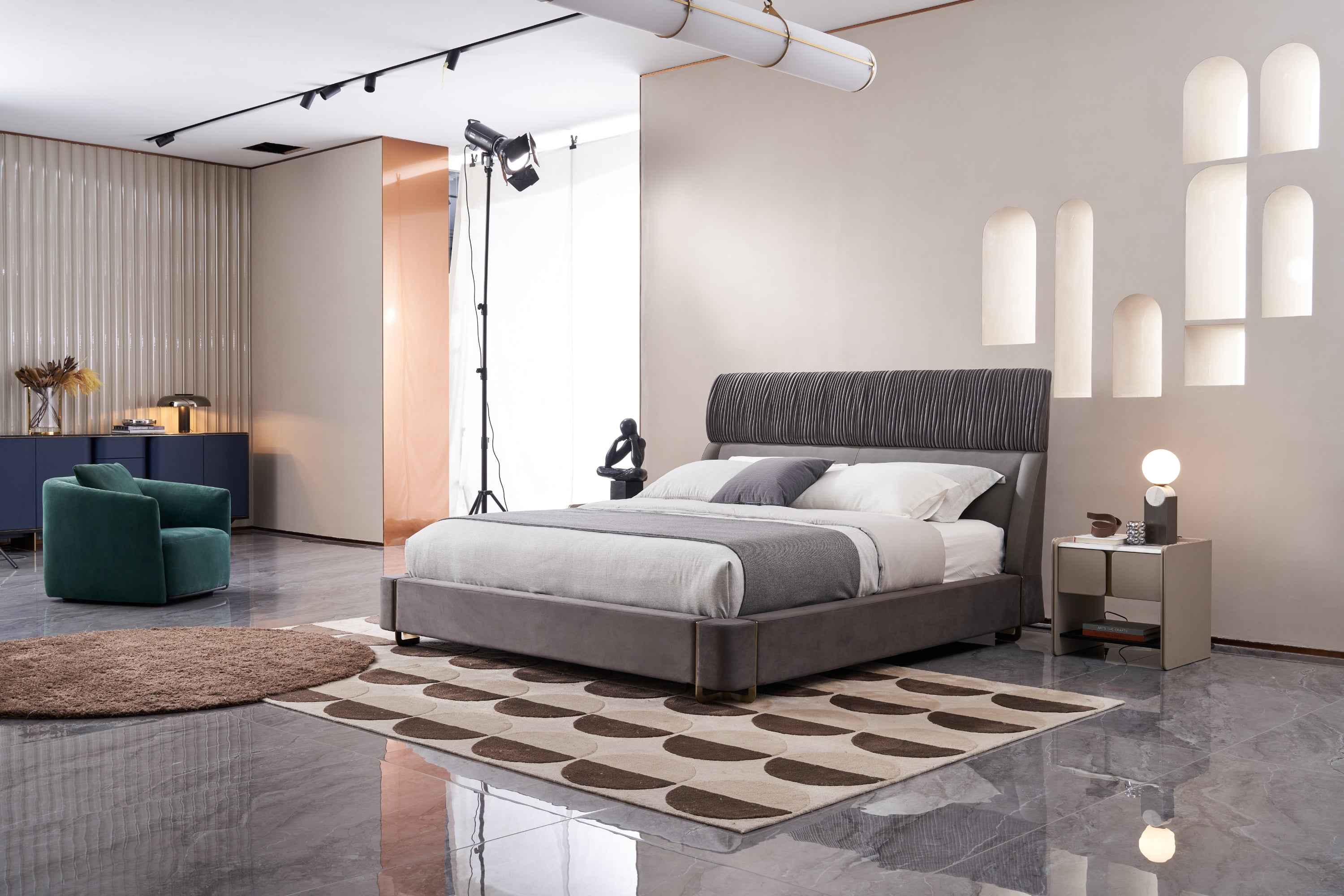 Italian minimalist nightstand DX3-055-2 bedside table