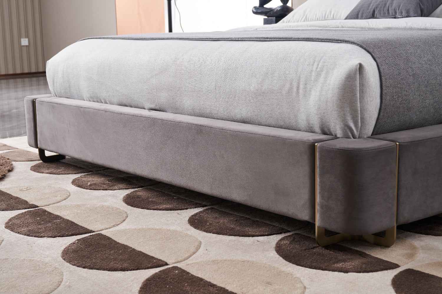 Italian Minimalist A65 Full Leather and KB15 Interlining Bed Set KB-VVCASA-BED-DX5-051-1 Bed