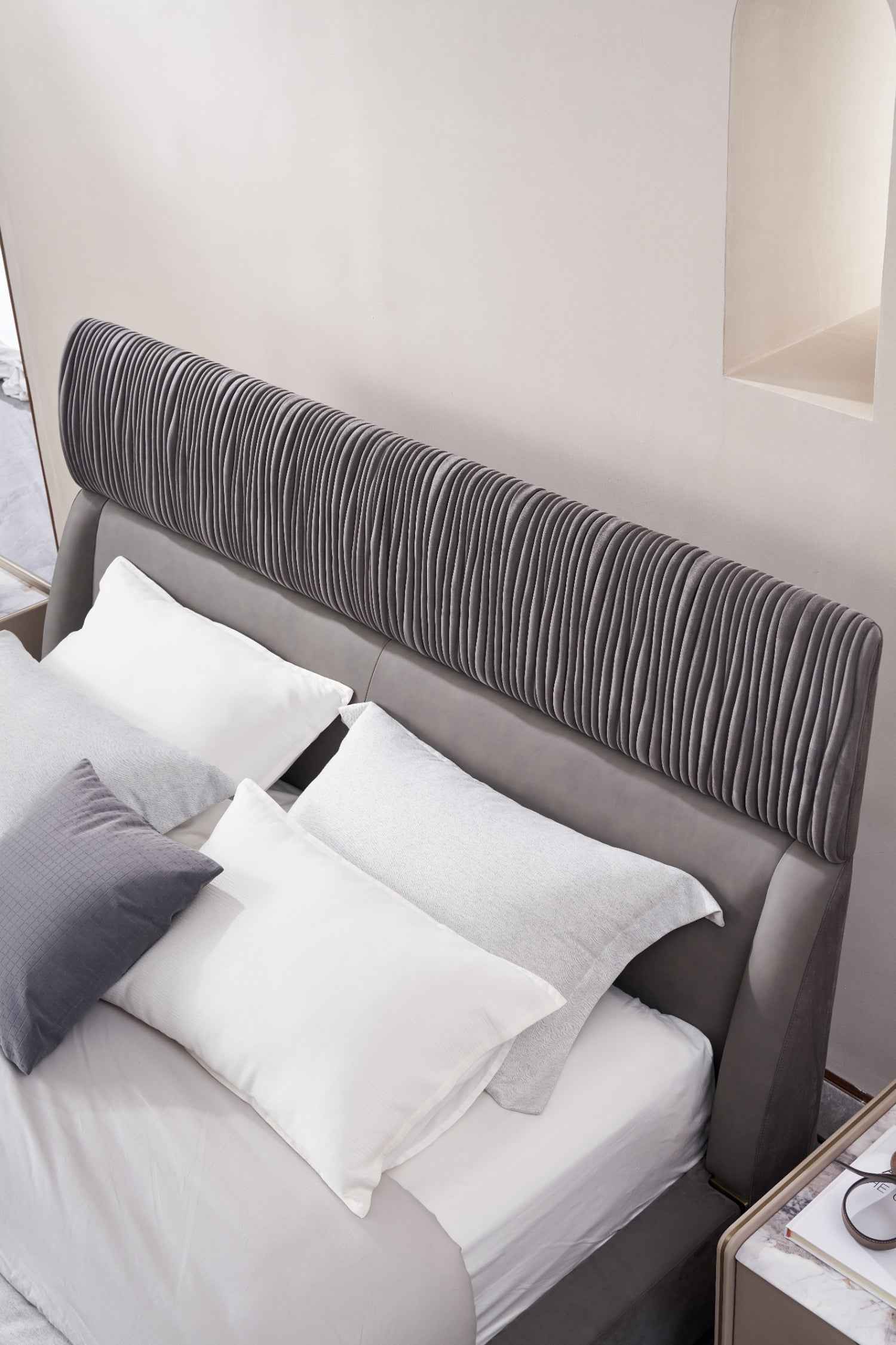 Italian Minimalist A65 Full Leather and KB15 Interlining Bed Set KB-VVCASA-BED-DX5-051-1 Bed