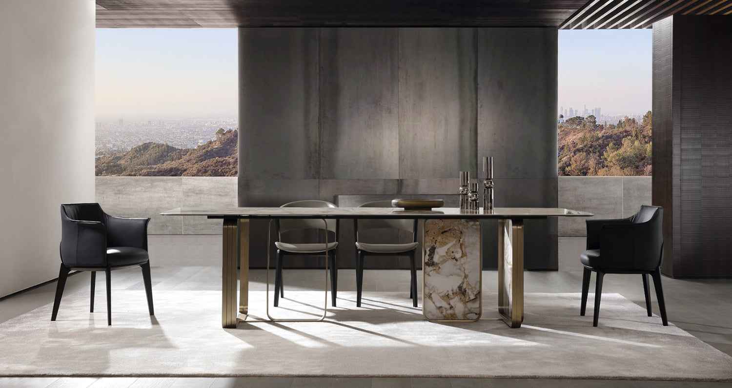 Minimalist Italian leather dining chair HB3-1908 dining chair