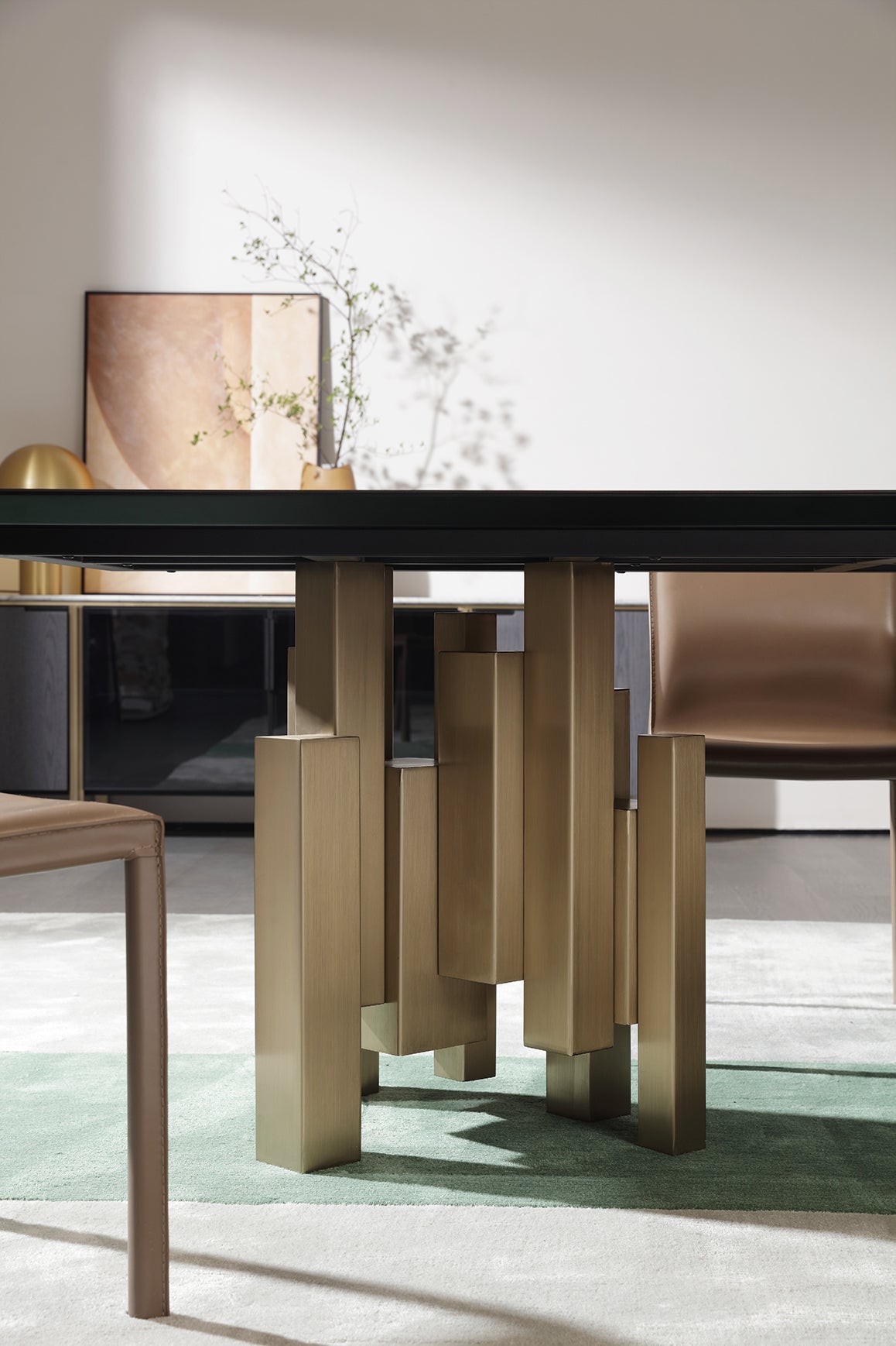 Italian minimalist style modern technology and classic design aesthetics can heat up the dining table HA-1911-2 Dining Table