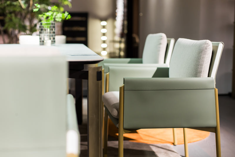 Italian minimalist Morandi white rock plate dining table HA-2016-1 Dining Table