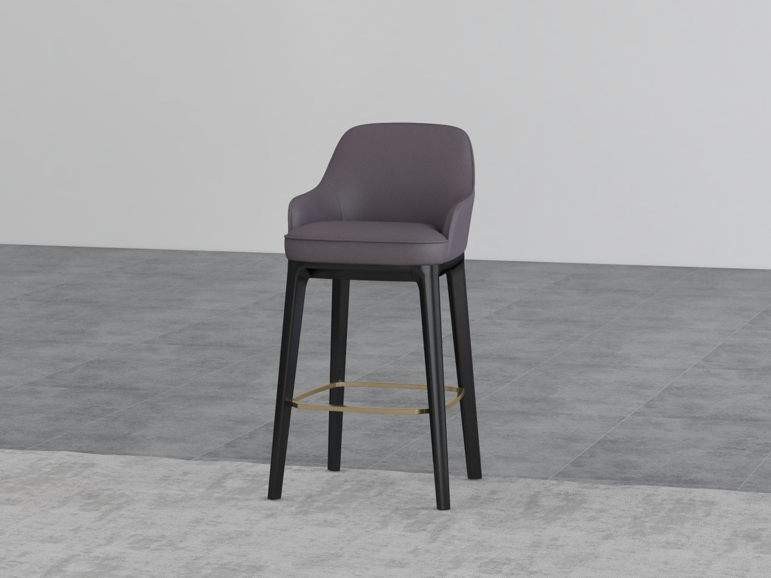 Italian minimalist leather Barstool chair HD1-1823 Barstool DD