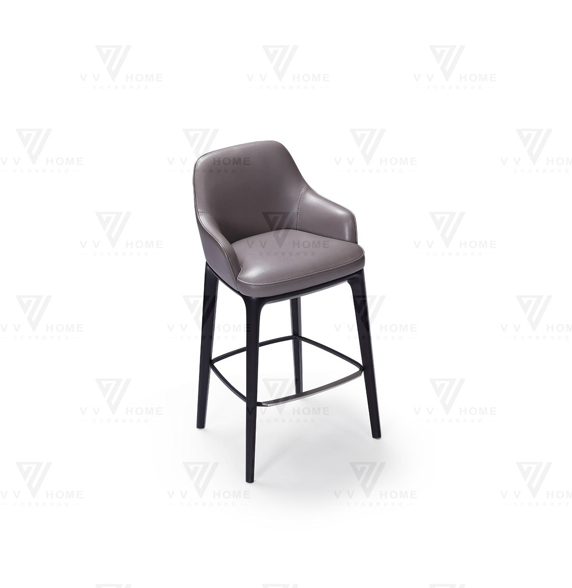 Italian minimalist leather Barstool chair HD1-1823 Barstool DD