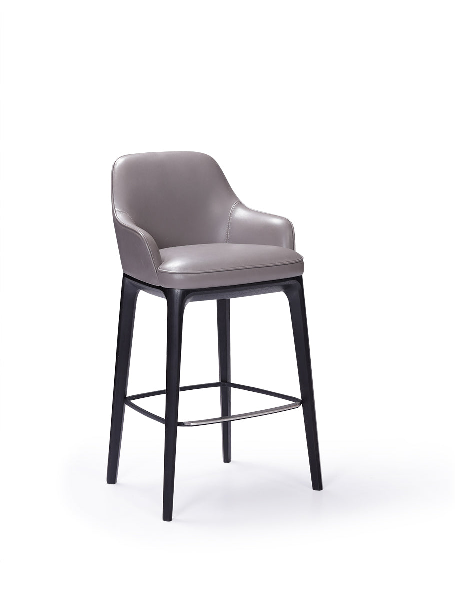 Italian minimalist leather Barstool chair HD1-1823 Barstool DD