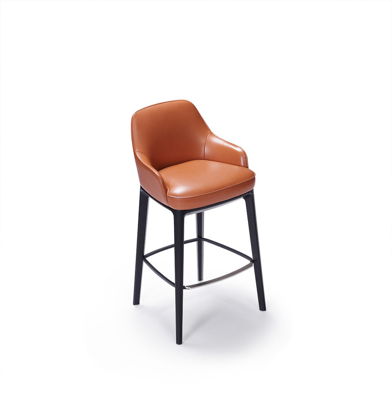 Italian minimalist leather Barstool chair HD1-1823 Barstool
