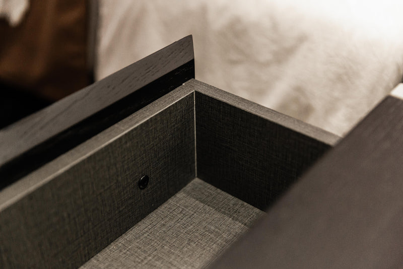 Sleek Black HX-1862-2  Bedside Cabinet