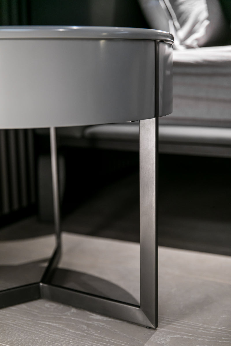 Sleek Grey Bedside HX-2071-2 Table
