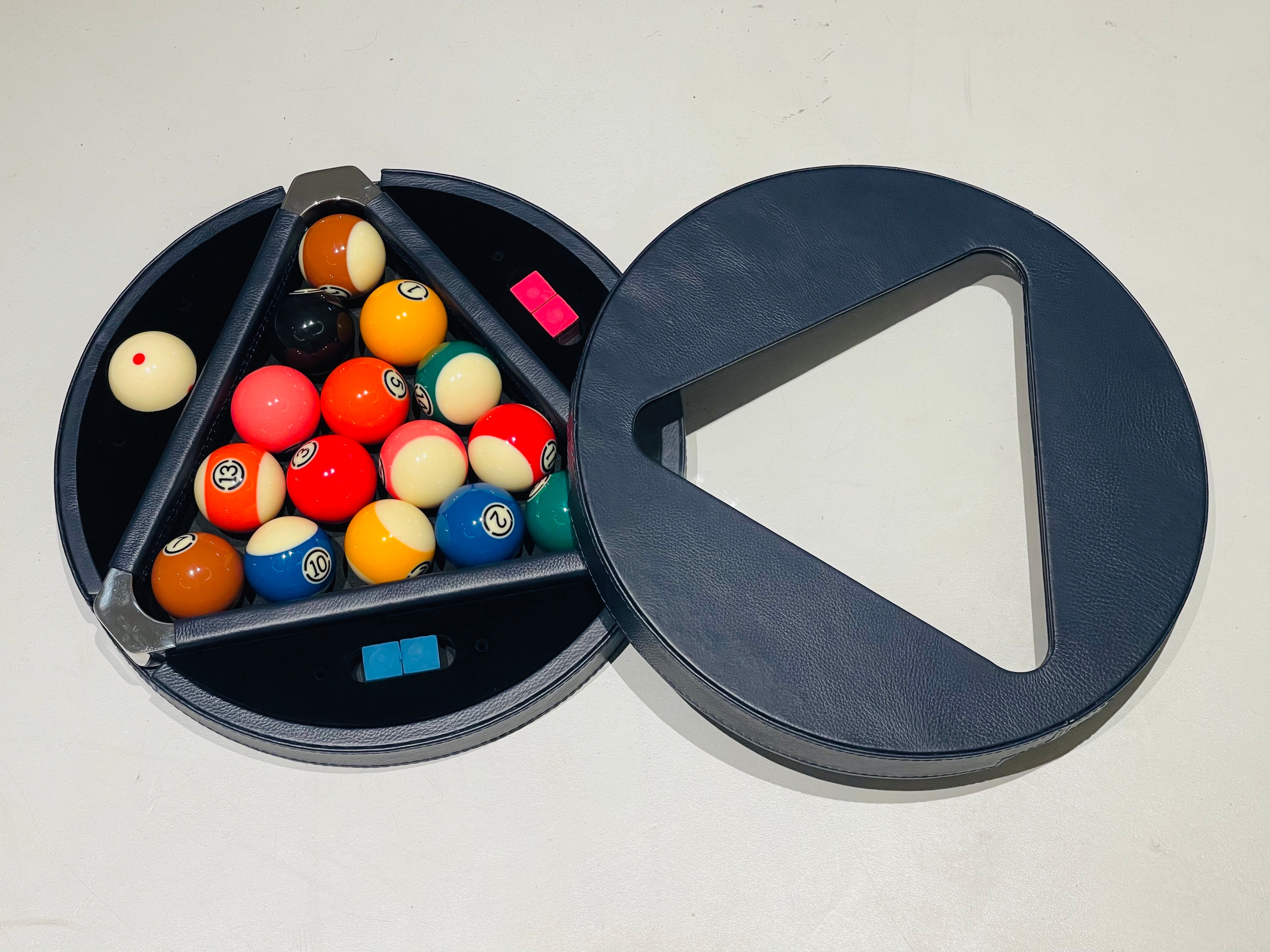 Leather ball disc pool table