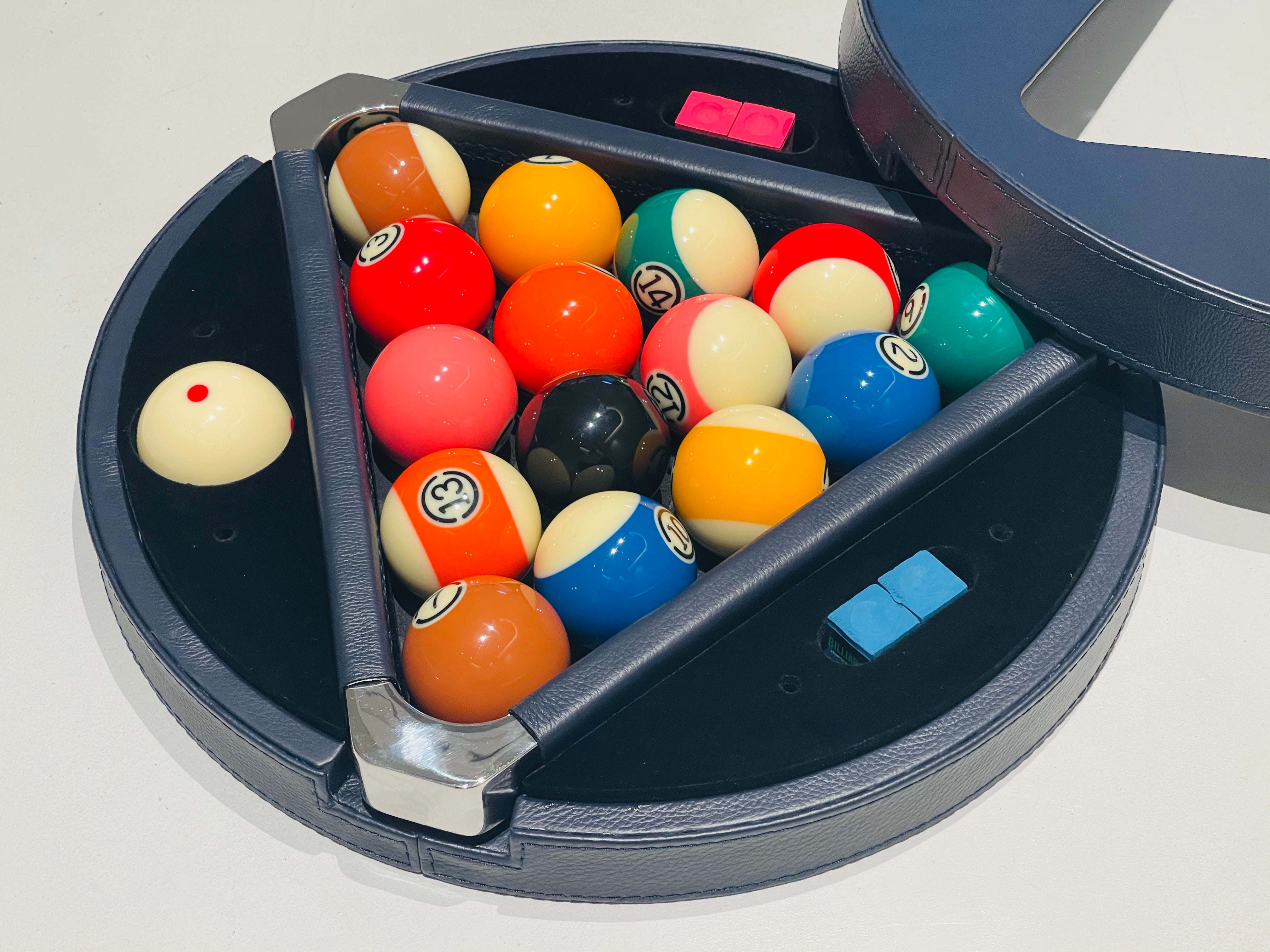 Leather ball disc pool table