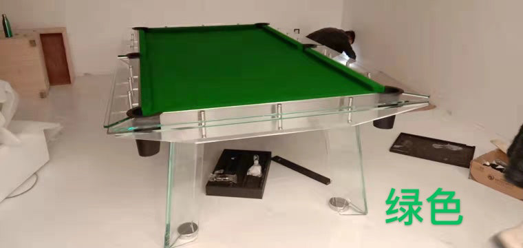 8/9-foot  crystal glass  billiard table