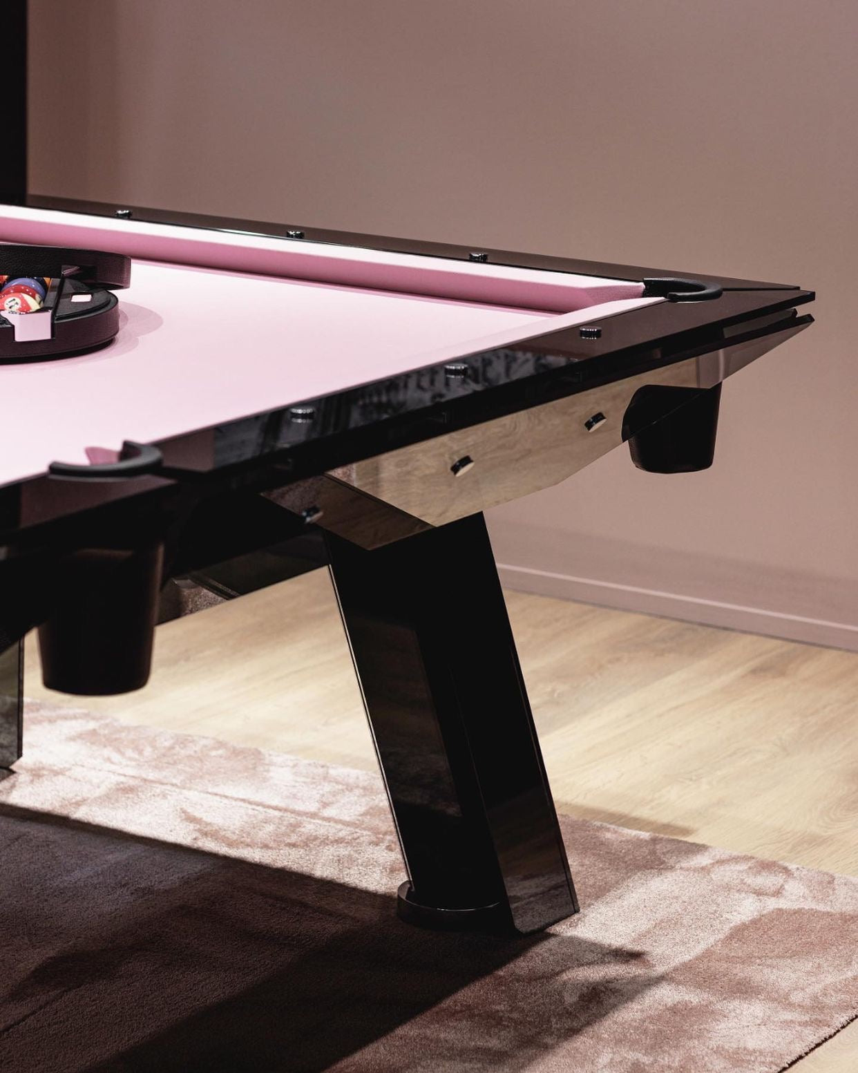 CRYSTAL GLASS POOL TABLE Entertainment Furniture