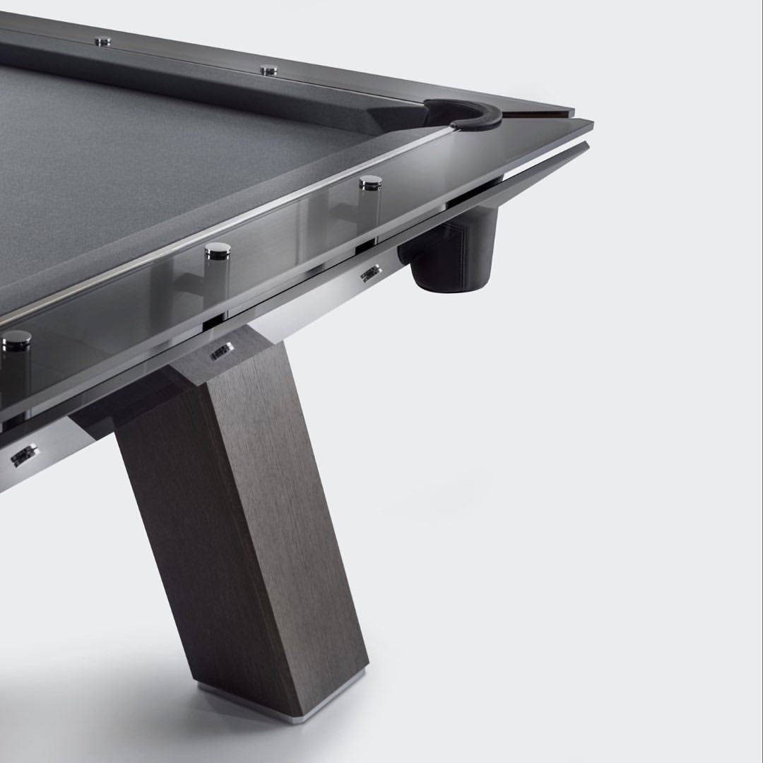 CRYSTAL GLASS POOL TABLE Entertainment Furniture