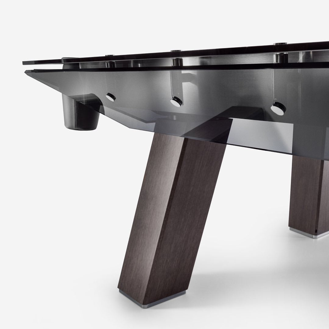 CRYSTAL GLASS POOL TABLE