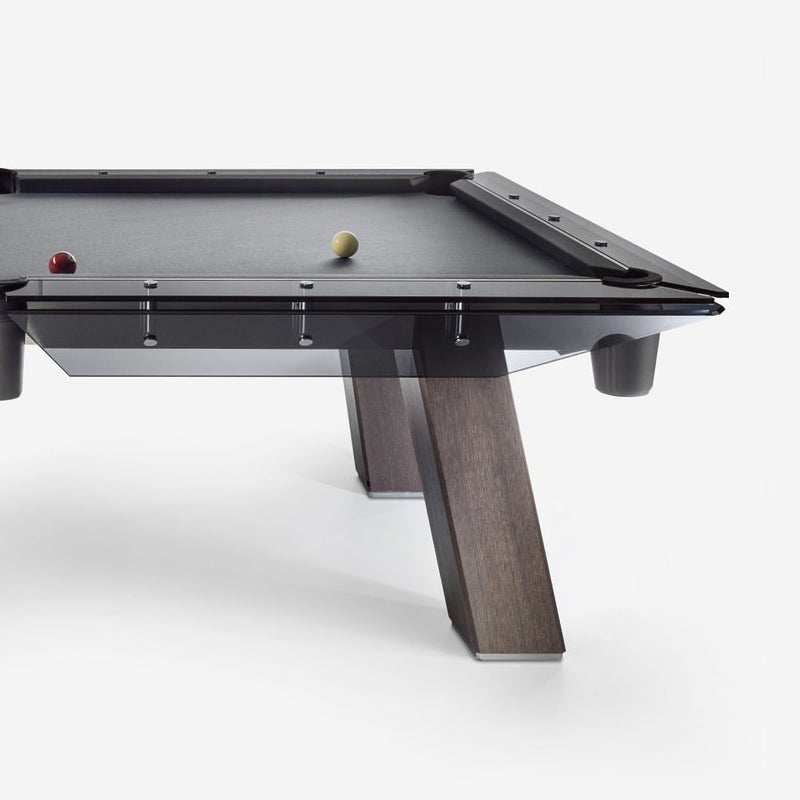 CRYSTAL GLASS POOL TABLE Entertainment Furniture